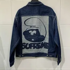 Supreme スマーフコラボ　デニムジャケット FW20 Supreme Smurfs Denim Trucker Jacket - スマーフ デニム