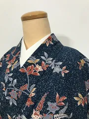 【未使用】浴衣　青　手縫い仕立て　152㎝ 未使用】浴衣 青 手縫い仕立て 152㎝ 未使用】浴衣 青 手縫い