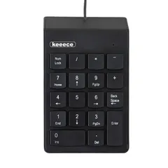 3R solution テンキー 有線 テンキーボード メンブレン keeece キース ブラック 3R-KCNK01BK 