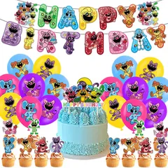 スマイリングクリッターズ Eタイプ パーティー グッズ ハッピーバースデー 誕生日 装飾 ガーランド バースデーグッズ イベント 風船 バルーン 飾り 装飾 品 豪華 子供 人気 ポピープレイタイム キャットナップ ドッグデイ ボビーベアハグ ピッキーピギー