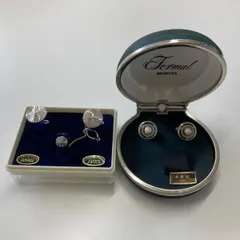 ダイヤカットタイピンカフスセット&本真珠カフリンクス