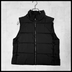 ユニクロ　パフテックベスト　ウォームパデッド　ブラック　ショート丈　ウォッシャブル