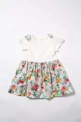 whip cream/ボタニカルpt肩リボンワンピ 新品子供服90 女の子のサムネイル