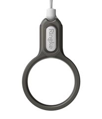【人気商品】フィンガー ストラップ ストラップ 携帯ストラップ スマホ 指かけ スマホストラップ 指かけストラップ 紛失防止 スマートフォンストラップ 落下防止 PC素材 - フィンガーストラップ Smoke Ring Finger Black 【Ringke