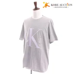 ■ カルバンクライン Tシャツ 半袖 トップス 丸首 ロゴ コットン メンズ レディース L ライトグレー タグ付き 新品 未使用