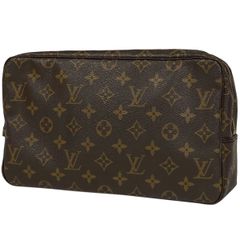 ルイ・ヴィトン Louis Vuitton トゥルース トワレット 28 メイク コスメ セカンドバッグ 化粧ポーチ モノグラム ブラウン M47522 レディース 【中古】