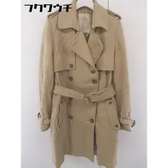 ■ ◎ SLOBE IENA スローブ イエナ ウエストベルト ウール 長袖 トレンチコート キャメル レディース  【中古】 【1202160007267】