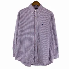 90年代 Polo by Ralph Lauren ポロ ラルフローレン BLAKE チェック 長袖シャツ カジュアル マルチカラー (メンズ L) 中古 古着 P0989