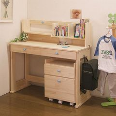 プレゼント付・新品・未開封・国産品：ハンドメイド学習机「スター」パイン材３点セット(デスク・本立て・ワゴン)勉強机　ランドセルラック　14営業日以内の発送