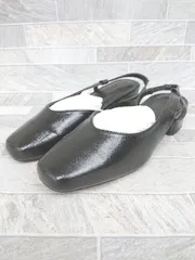 ◇ ⊂ Menue メヌエ バックストラップ パンプス サイズ24.0㎝ ブラック レディース P  【1409250021244】