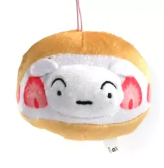 【中古】ぬいぐるみマスコット・ぬいぐるみバッジ シロ ぬいぐるみマスコット～デザートだいすきだゾ～ 「クレヨンしんちゃん」