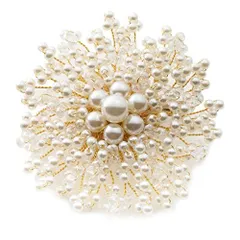 ジュエルボックス JewelVOX コサージュ ブローチ キルトピン パール フラワー