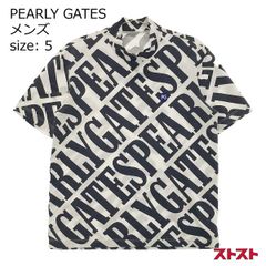 PEARLY GATES ボーダー モックネックシャツ サイズ5 パーリーゲイツ