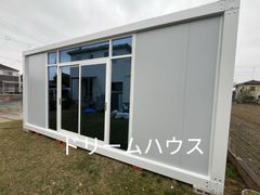 3✖️6✖️2.8m 3mガラスドア　両開き扉付き　プレハブ　プレハブハウス　店舗　事務所　倉庫　物置