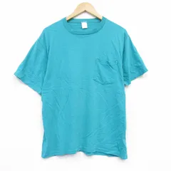 XL/古着 JCペニー 半袖 ビンテージ Tシャツ メンズ 90s 無地 胸ポケット付き コットン クルーネック 緑 グリーン 25sep17 中古