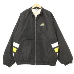 90年代 adidas アディダス 中綿 ナイロンジャケット 大きいサイズ スポーツ ブラック (メンズ XXL) 中古 古着 A3573
