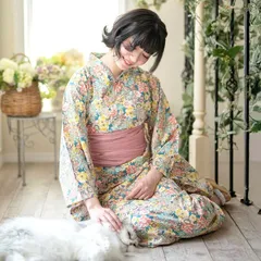 大人気♡新品♡3点セット2Wayオーガンジー花柄セパレート浴衣/二部式 GRL 3点セット2Wayオーガンジー花柄セパレート浴衣[tu1086