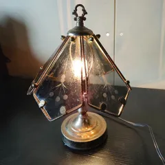 【超激レア】アンティーク ランプ 水谷商店 ガラス 希少 家具 インテリア ヴィンテージ  テーブルランプ ベッドライト ランプ ライト インテリア 電気 間接照明