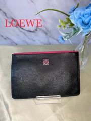 【64】LOEWE ロエベ ポーチ ブラック 黒