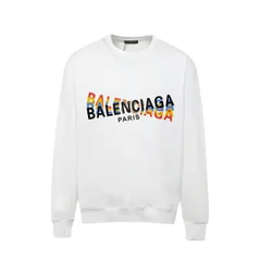 【本日限定特価】Balenciaga メンズ＆レディース スウェットシャツ プリント 400g カタログカラー S-XL [本日特価|新品未使用品]-WTO輸入1