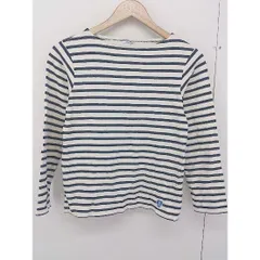 ◇ ORCIVAL オーシバル フランス製 ボーダー 長袖 バスク シャツ カットソー アイボリー ネイビー レディース  【中古】 【1204220006289】