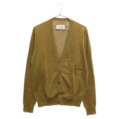 Martin Margiela 14 (マルタンマルジェラ) 17AW CLASSIC COMPASS CARDIGAN エルボーレザーパッチ付き コットン ウール ニット カーディガン ブラウン S50HA0749 S16016のサムネイル
