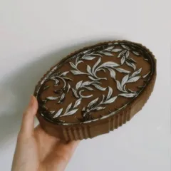 Europe Vintage oval box　ヨーロッパヴィンテージ ベークライト調 ジュエリーボックス オーバルボックス