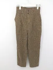 ◇ ViS ビス チェック バックウエストゴム ハイウエスト パンツ サイズS ベージュ系 マルチ レディース E  【1302180013665】