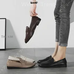 ローファー ぺたんこ パンプス フラット 走れる レディース ラウンドトゥ ローヒール 柔らかい フラットシューズ スリッポン 柔らかい 歩きやすい カジュアル