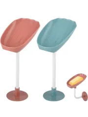 【AKC37】2点セット貝殻形型ソープディッシュ 壁掛け式 石鹸置き 水が流れる ソープ置き ソープトレー 石けん箱 ソープホルダー 石鹸ホルダー 石鹸トレー