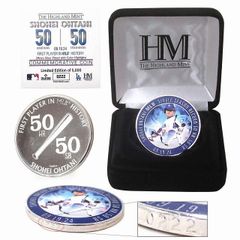 【新品 未使用】大谷翔平選手 ロサンゼルス・ドジャース 50-50 達成記念コイン 限定 シルバープレートコイン シリアル番号入り 世界限定5000個 MLB公式ライセンス品  202616368