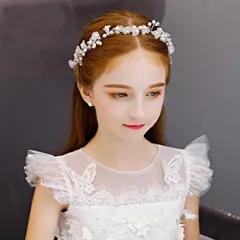 ヘアアクセサリー 髪飾り ヘッドドレス 女の子 花柄ティアラ カチューシャ