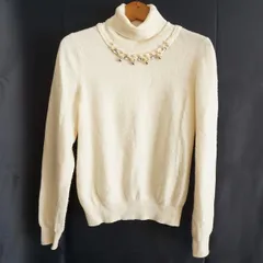 #wnc コムデギャルソン COMMEdesGARCONS ニット・セーター 白 タートルネック ビーズ ビジュー 鈴 レディース [846707]のサムネイル