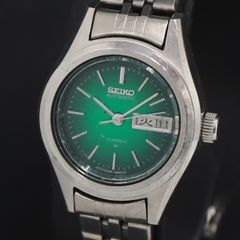 稼働中！SEIKO 自動巻き時計 グリーン文字盤 - メルカリ