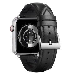 【新品】 コンパチブル Apple Watch バンド 49mm 46mm 45mm 44mm 42mm コンパチブル アップルウォッチバンド オイルワックスレザー 革ベルト 内側シリコン製 通気性 コンパチブル iWatch ベルト Ultra3/2/1 0