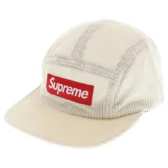 SUPREME (シュプリーム) 24AW Corduroy Camp Cap ボックスロゴ コーデュロイ キャンプ キャップ 帽子 ホワイト/レッド