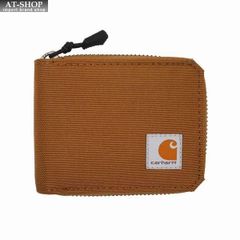 メンズ 財布 カーハート Carhartt 二つ折り財布 (開閉：ファスナー式) 小銭入れ無し Nylon Duck Zipper Wallet ブラウン　おしゃれ 誕生日 プレゼント ギフト