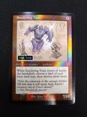 MTG 隔離するタイタン　ダブルレインボウ　FOIL　シリアル　302/500 設計図