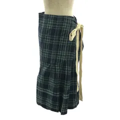 tricot COMME des GARCONS / トリココムデギャルソン | 2011SS | 製品洗い チェック ラップスカート | S | グリーン/ネイビー/ベージュ | レディース