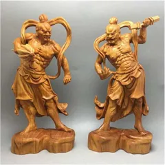 AKa6451仁王像？立像陶器置物高さ約45cm