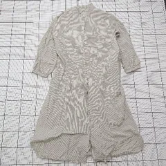 ◇ ⊂ Fleurire フル―リール ストライプ 長袖 ロング ボタンシャツワンピース サイズM ベージュ系 レディース E  【1508260030748】