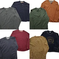 古着卸 まとめ売り アウトドアブランドMIX サーマル 長袖Tシャツ 8枚セット (メンズ XL /2XL ) ノースフェイス 中古 古着 NC0499