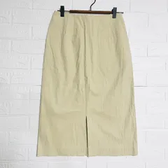 【62％OFF】タグ付き　BEAMS HEART  ひざ下　スカート　アイボリー　前スリット　タイト　Mサイズ