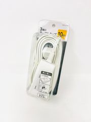 CAINZ カインズ テーブルタップ 10m 3個口 ホワイト 熱に強いユリア樹脂採用 CST-3310 延長コード