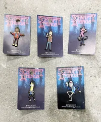 PIN BADGE SET by THUMBS③ ソフトエナメル ピンバッジ 5個セット リック・アンド・モーティ Rick and Morty ストレンジャー・シングス Stranger Things パロディ アンオフィシャル