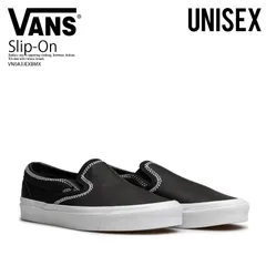 VANS/White Mountaineering ヴァンズ/ホワイトマウンテニアリング Classic Slip-On 98 DX クラシック スリッポン 98 メンズ レディース ローカット スニーカー 普段使い レザー ブラック VN0A3JEXBM