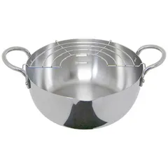 送料無料 【新品 未使用 未開梱】 ウルシヤマ金属工業　ステンレス揚げ鍋 20cm　12140(20c