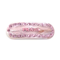 PRADA⭐︎プラダ⭐︎正規店購入　バレッタ　新品同様　ピンク　本物　ヘアアクセ 2025年最新】prada ヘアアクセサリー ピンクの人気アイテム