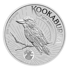 [保証書・カプセル付き] 2025年 (新品) オーストラリア「クッカバラ・ワライカワセミ 35周年」純銀 1オンス 銀貨