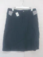 ◇ Eddie Bauer エディー バウアー デニム風 膝丈 ナロー スカート サイズP12 ネイビー系 レディース P  【1302160004317】